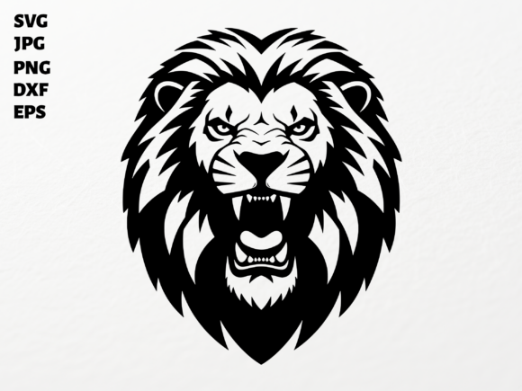 Download Roaring Lion Head SVG for Cricut - Roaring lion head svg Collection