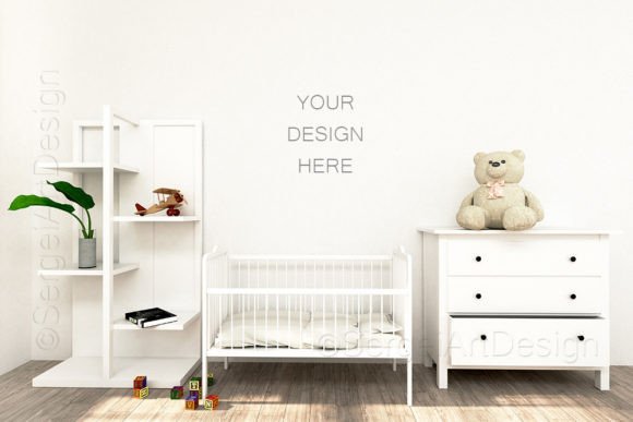 Download Baby Room Mockup, Nursery Mock Up Scene - Room mockup Collection