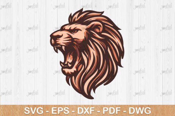 Download Layered Roaring Lion Head SVG - Roaring lion head svg Collection