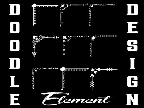 Download Corner Doodle Vector Element. - Premium Resources