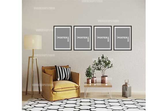Download Wall Mockup, Living Room Mockup, Mock-Up - Room mockup Collection